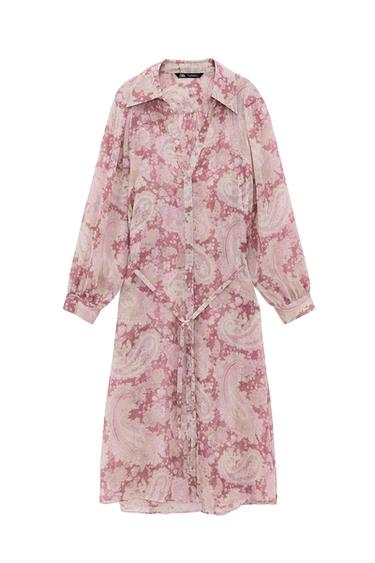 LONG PAISLEY PRINT OVERSIZE BLOUSE