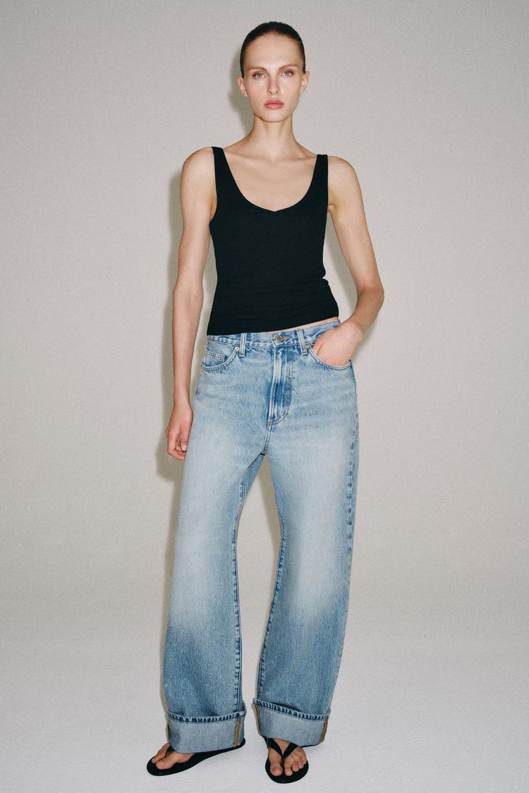 Jeans holgados de tiro medio de la colección ZW 2