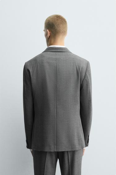 BLAZER DE COSTUME À CARREAUX - Gris chiné de Zara - Image 2