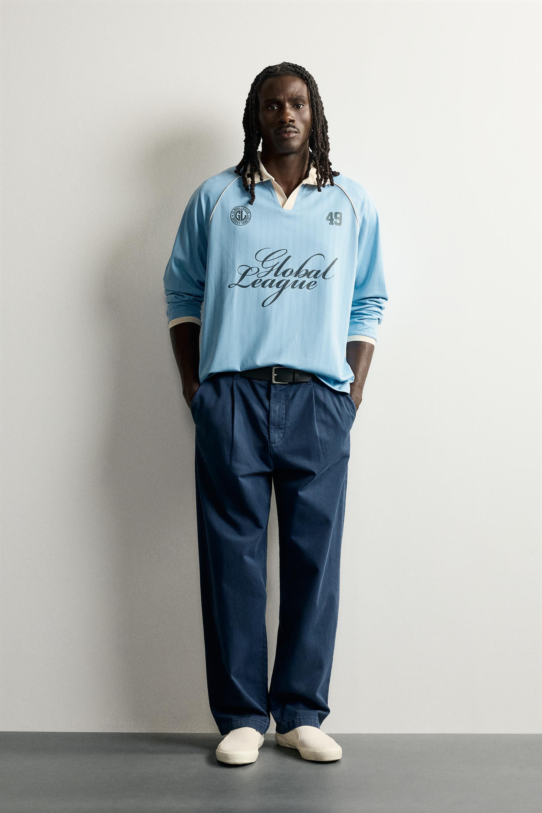 RELAXED FIT RETRO SOCCER TECHNICAL POLO