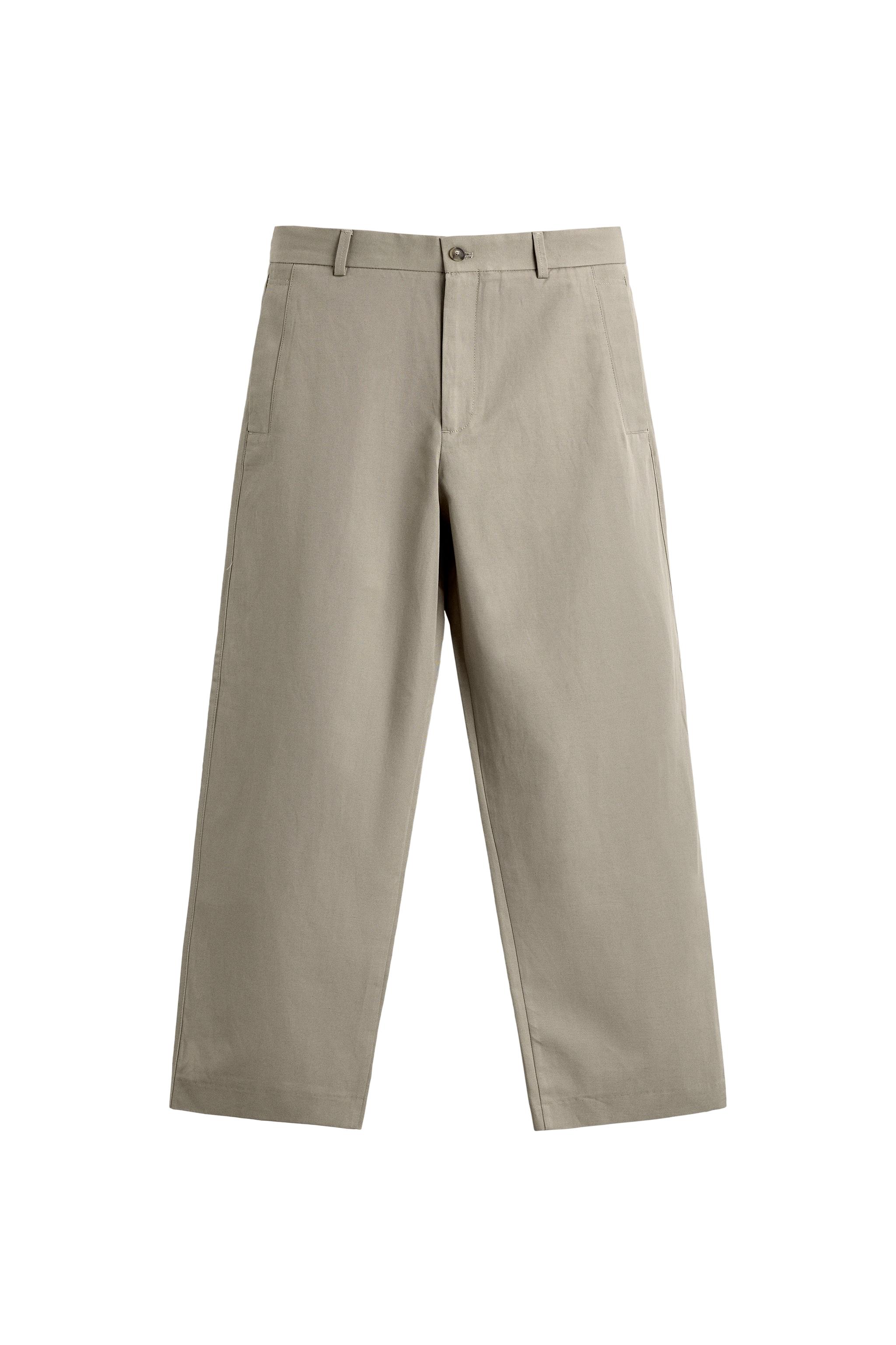 RELAXED FIT PAMUKLU KETEN PANTOLON