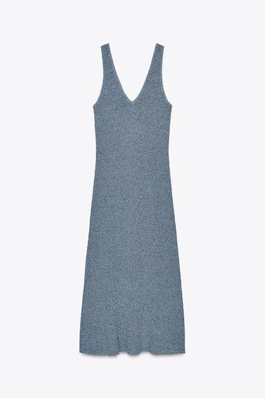 RUSTIC MIDI DRESS - Blue/White by Zara - Image 2