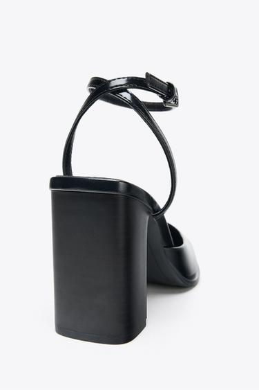 SQUARE-TOE SLINGBACK SHOES - Black by Zara - Image 4