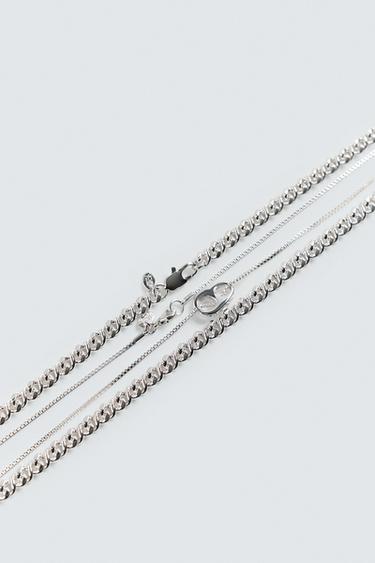 PACK OF 2 COMBINED NECKLACES - Silver by Zara - Image 3