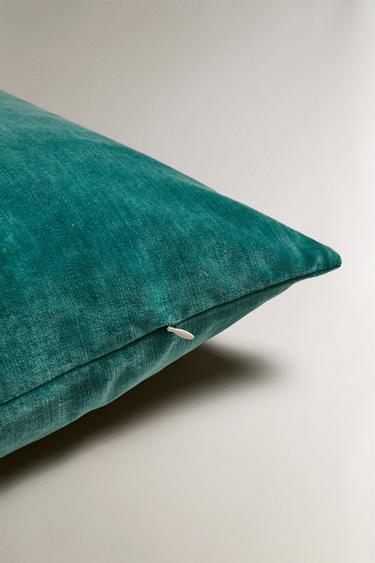 HOUSSE DE COUSSIN VELOURS - Bleu de Zara - Image 3