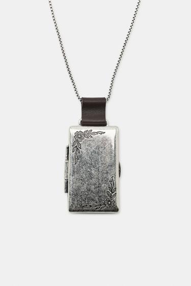 LONG METALLIC BOX CHAIN — Silver 2