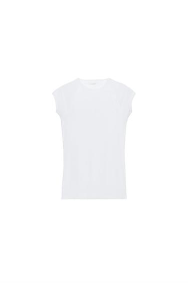 FADED EFFECT RAGLAN SLEEVE T-SHIRT - White by Zara
