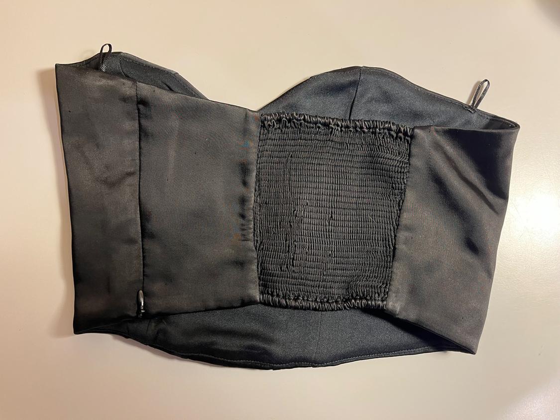 SATIN CORSETRY-INSPIRED CROP TOP - Image 3