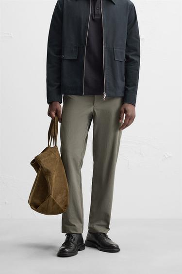 QUICK DRY CHINO TROUSERS - Mid-grey by Zara