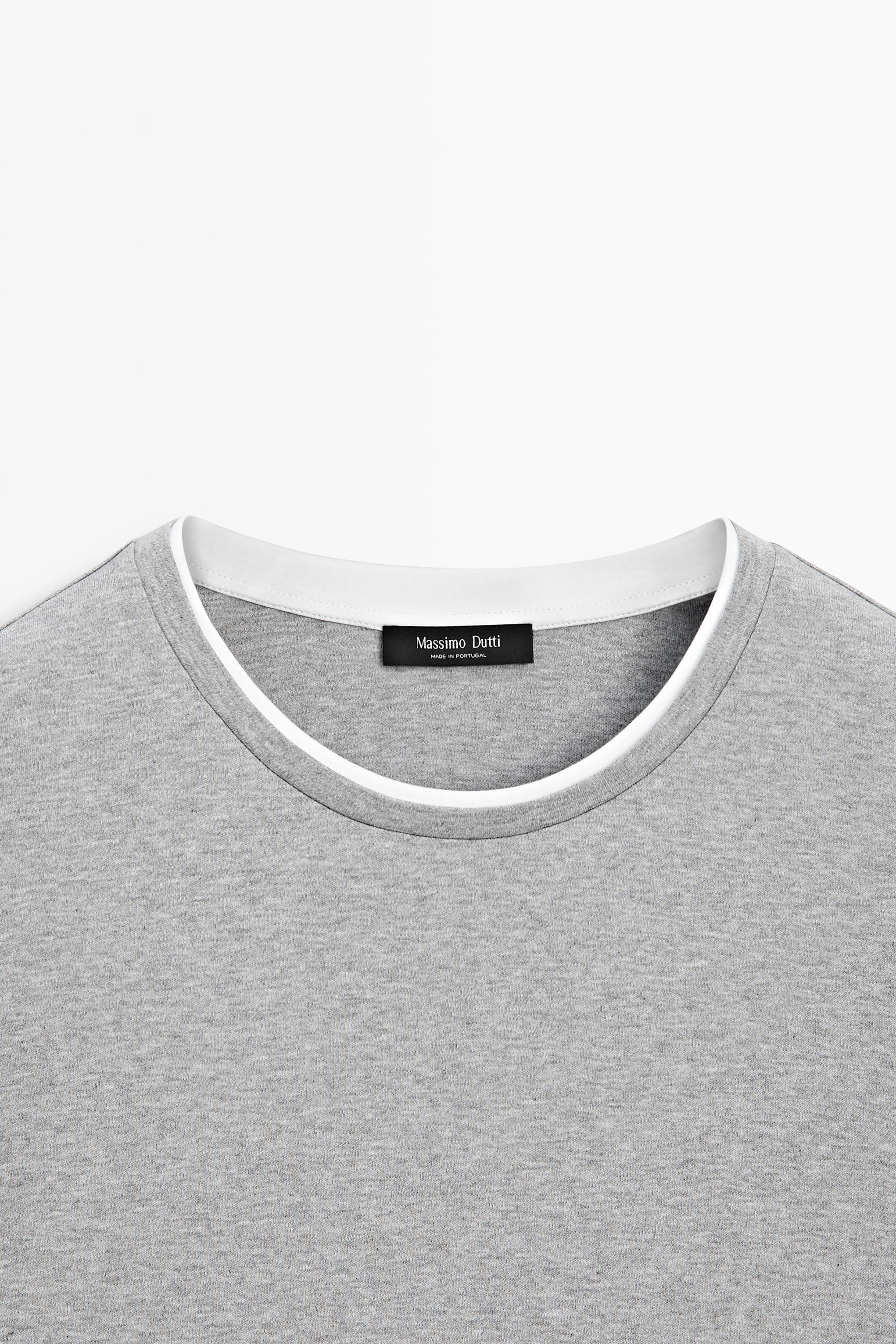 T-shirt détail contrastant 100 % coton
