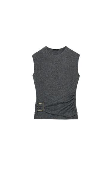 TOP SOFT HEBILLA - Gris vigoré de Zara