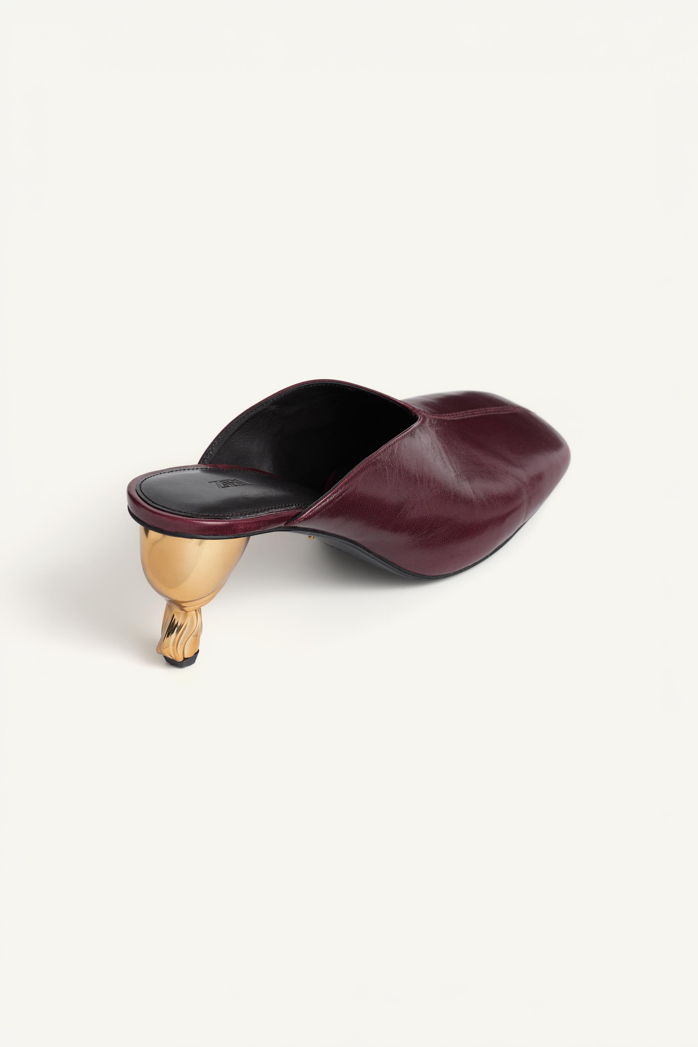 MULES À TALONS EN CUIR ÉDITION LIMITÉE