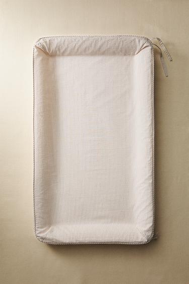 CHILDREN'S STRIPED CHANGING MAT COVER - Oyster-white by Zara - Image 5