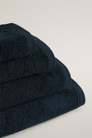 SOLID COTTON TERRYCLOTH BATH TOWEL (500 GSM) — Navy blue 2