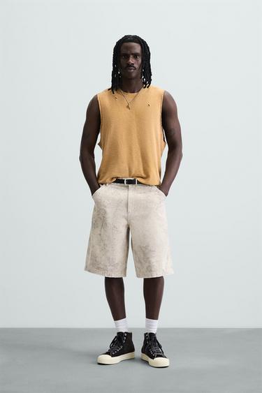 BERMUDA LAVADA ESTAMPADO ABSTRACTO - 028 da Zara - Imagem 0