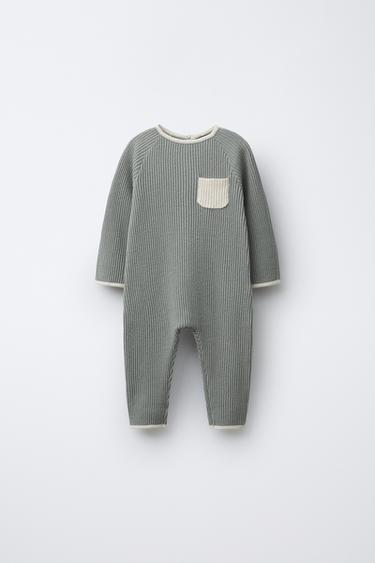 OVERALL MIT KONTRASTPASPELN - Helles Khaki von Zara