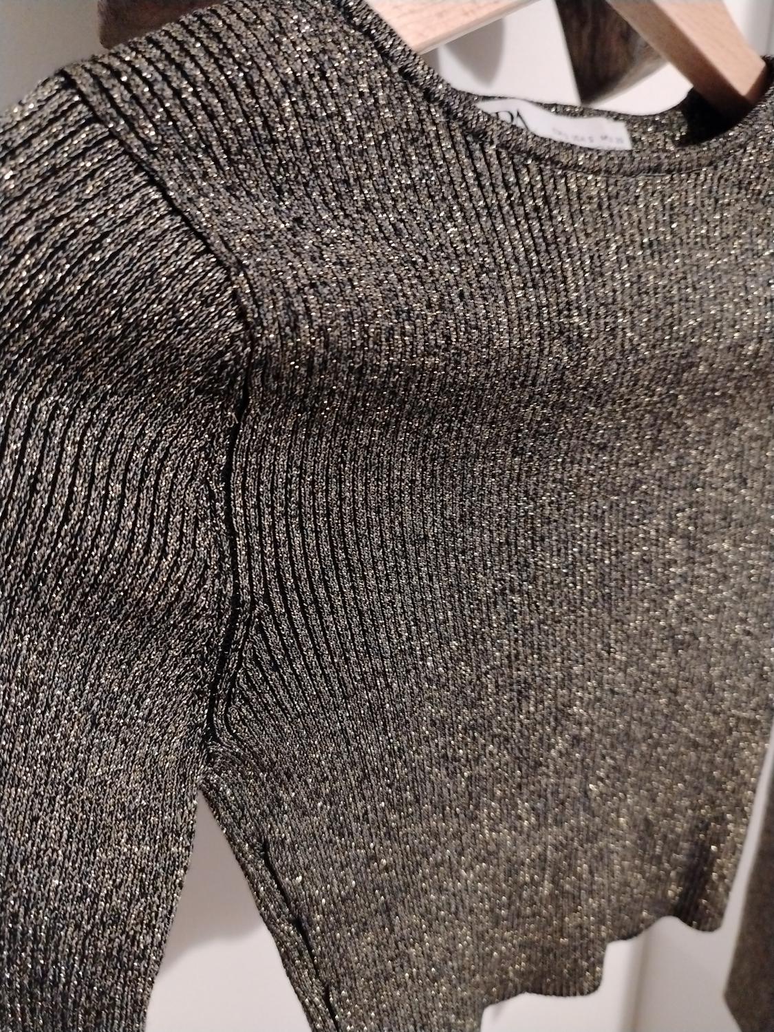 KNIT CROP TOP WITH METALLIC THREAD - Image 3