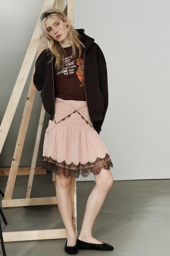 NEOPRENE EFFECT HOODIE SWEATSHIRT