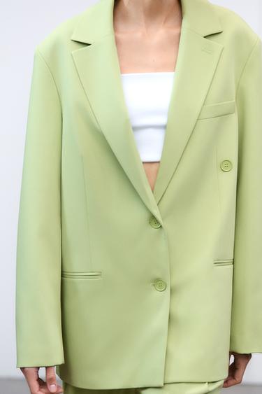 MULTIPOSITION OVERSIZE BLAZER - Apple green by Zara