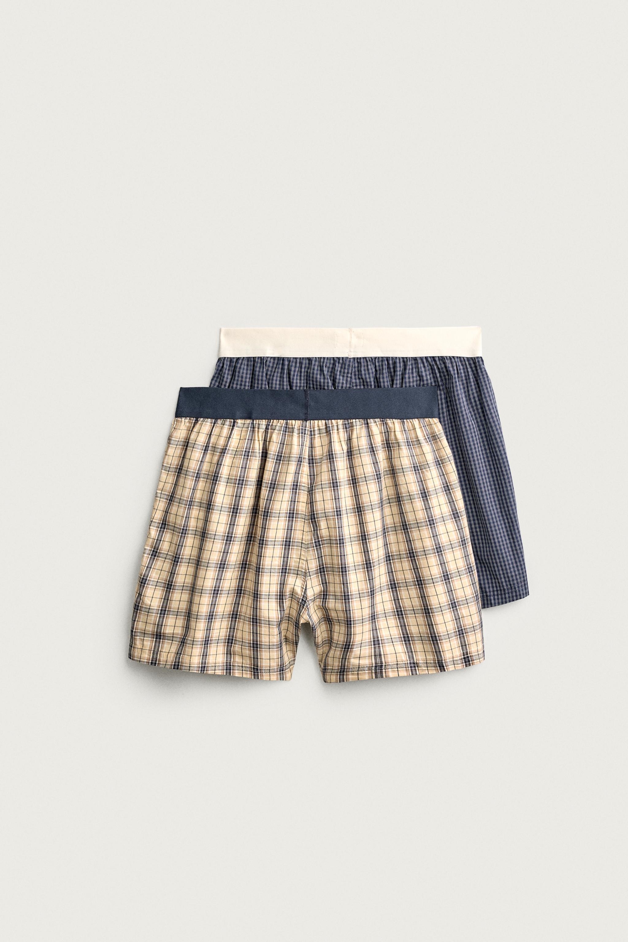 PACK DE 2 BOXERS EN POPELINE COMBINÉE