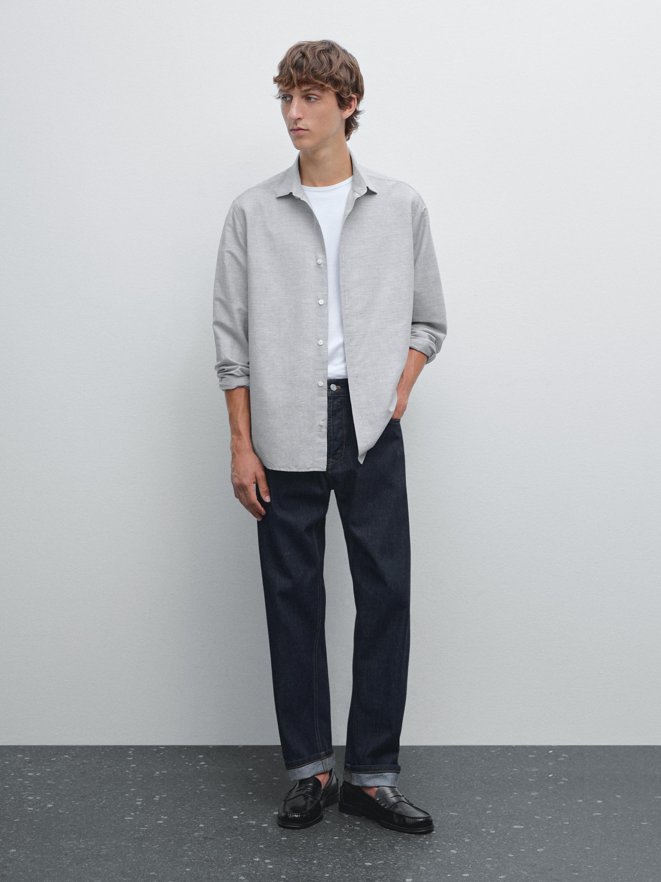 Chemise regular fit chinée