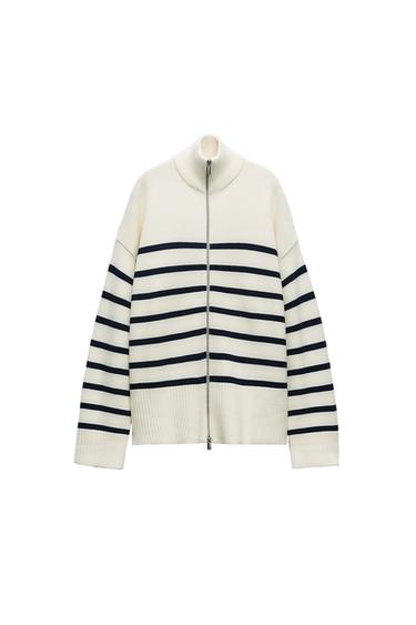 STRIPED KNIT CARDIGAN