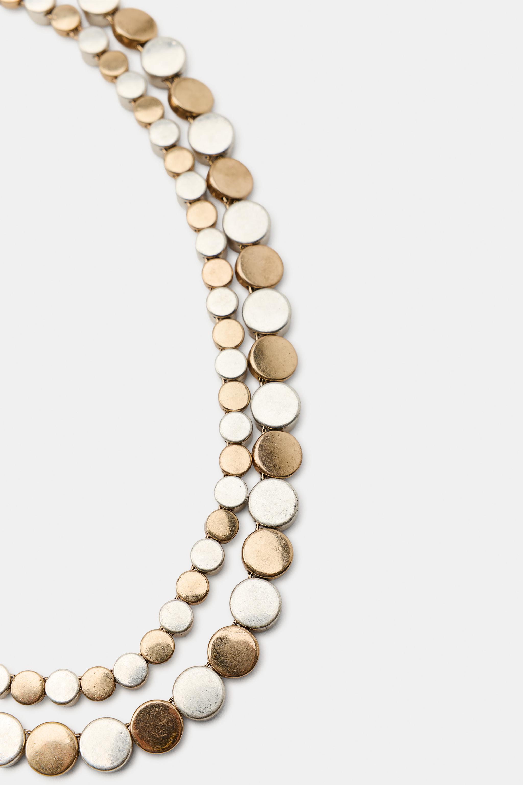 LOT DE 2 COLLIERS PIÈCES CIRCULAIRES COMBINÉES