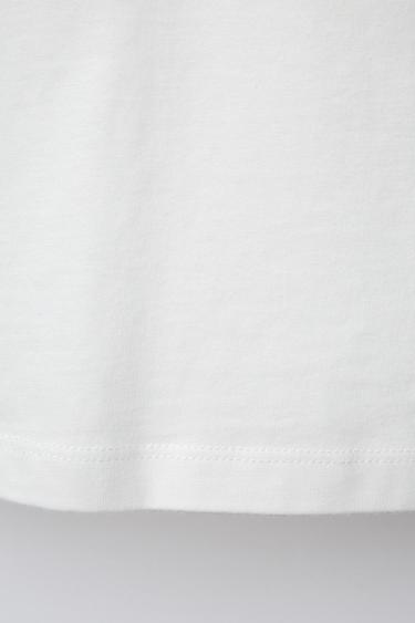 T-SHIRT MANCHES CROCHET - Blanc / Noir de Zara - Image 3