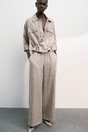 Zara MARLED SAFARI JACKET - Sand / Marl - Image 0