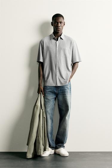 REGULAR FIT COMFORT STRIPED SHIRT - Green stripe by Zara - Image 0