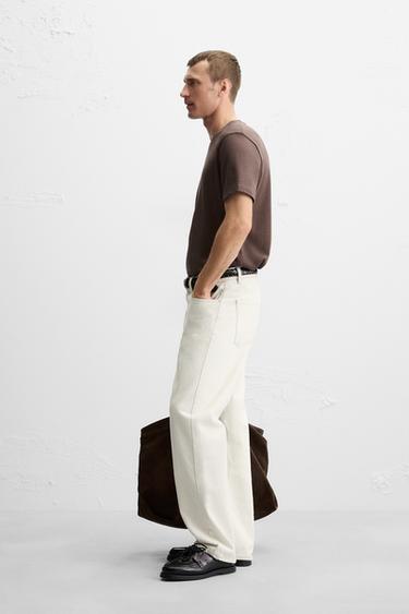 T-SHIRT BASIQUE EN MAILLE - Marron de Zara - Image 3