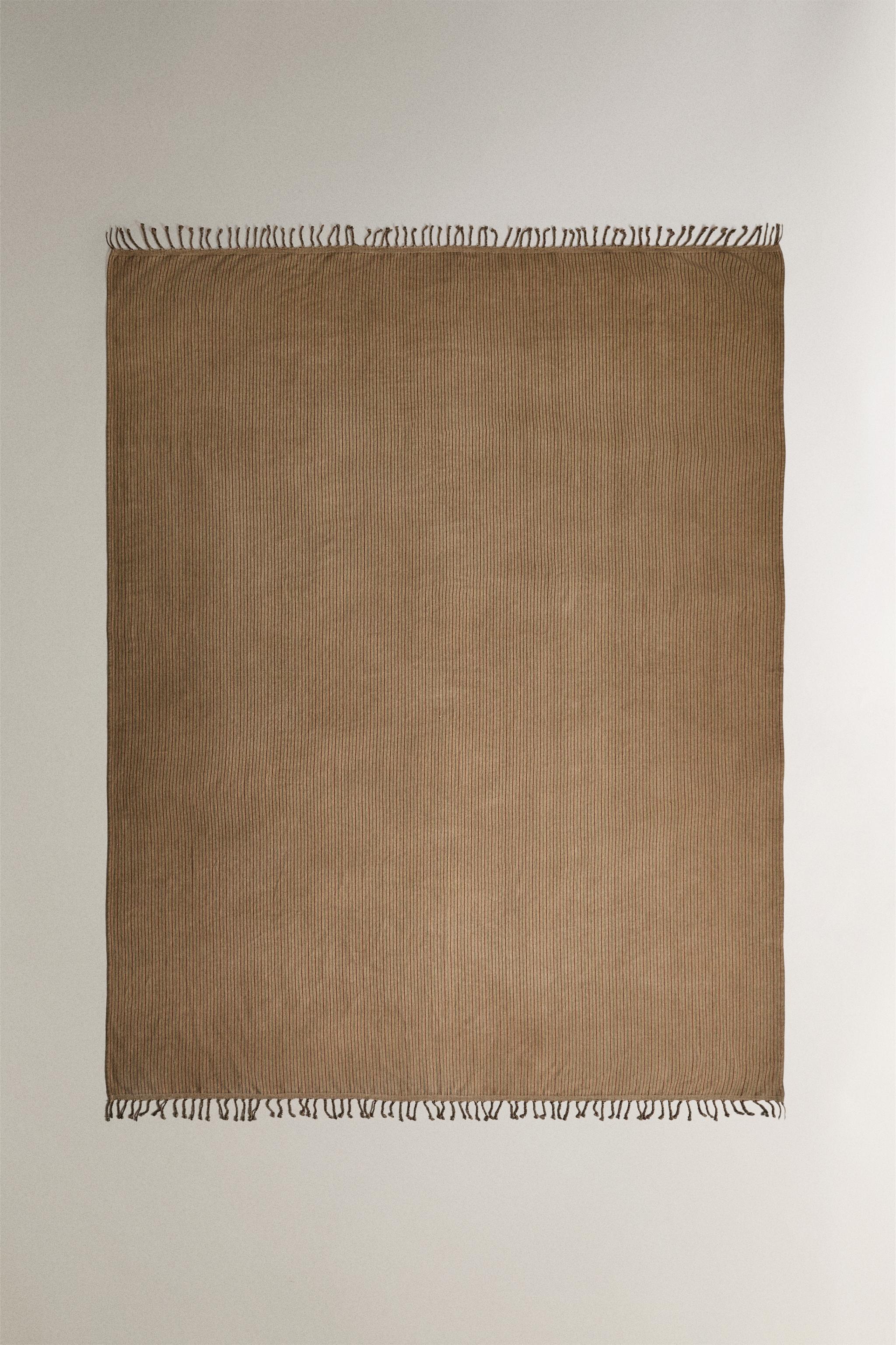STRIPED COTTON BLANKET