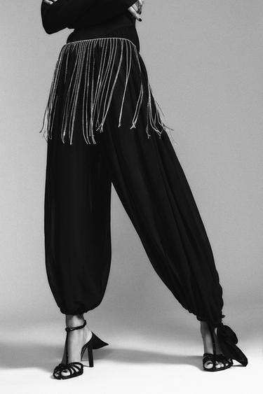 SKIRT-STYLE RHINESTONE BELT - Silver by Zara - Image 1