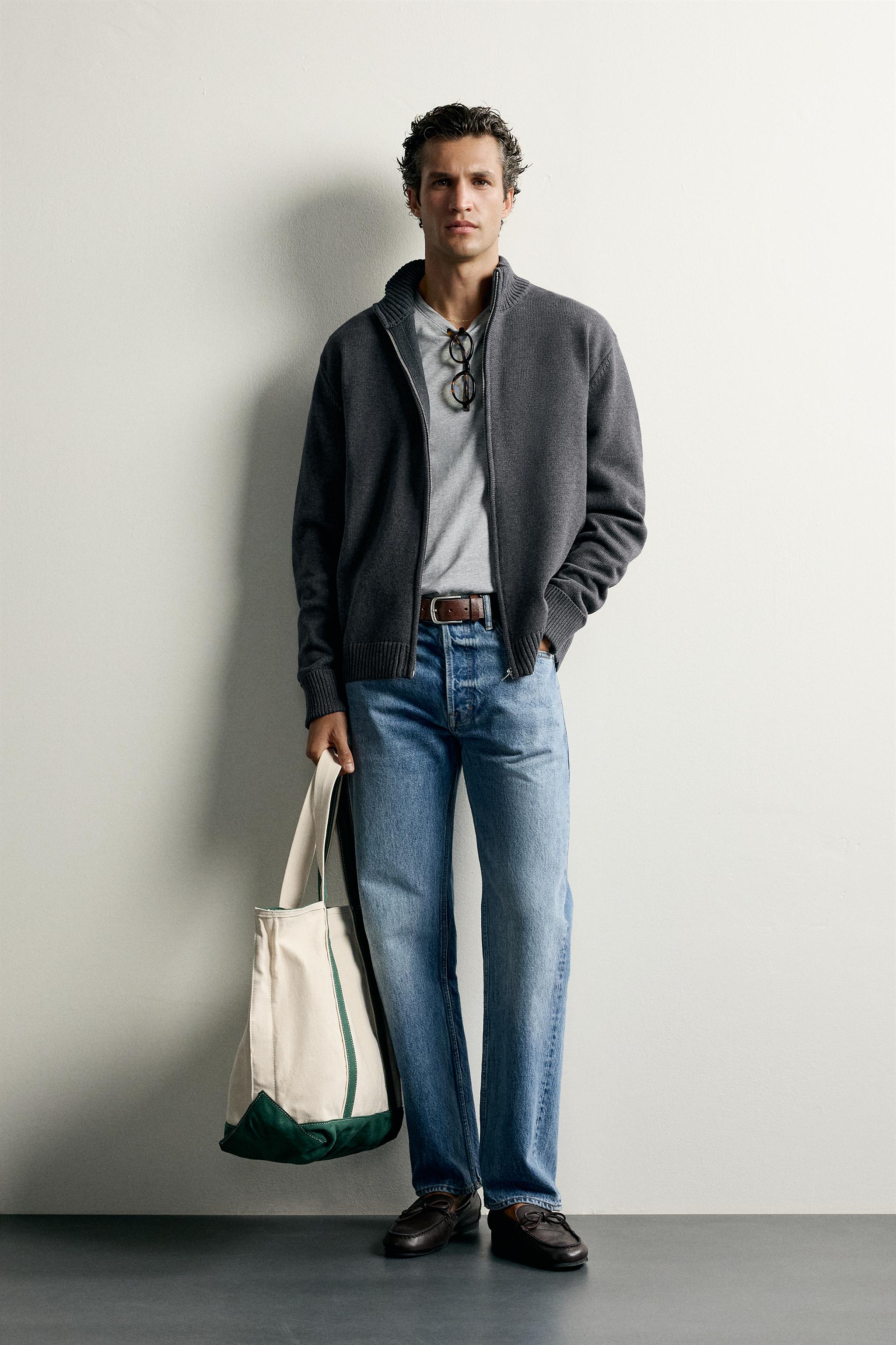 Zara FERMUARLI TRİKO HIRKA