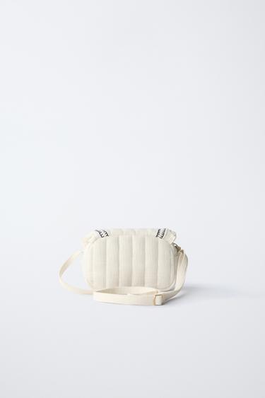 EMBROIDERED CROSSBODY BAG - Ecru White by Zara - Image 4