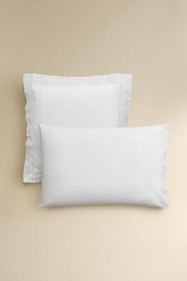 FUNDA ALMOHADA BORDADO - Blanco de Zara - Imagen 0
