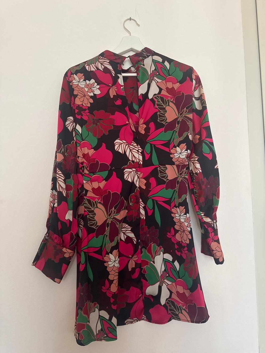 FLORAL PRINT SATIN DRESS - Image 2