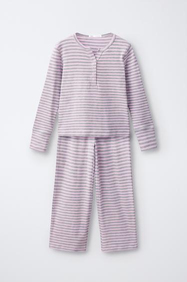 6-14 YEARS/ STRIPED PRINT PYJAMAS - Pink by Zara