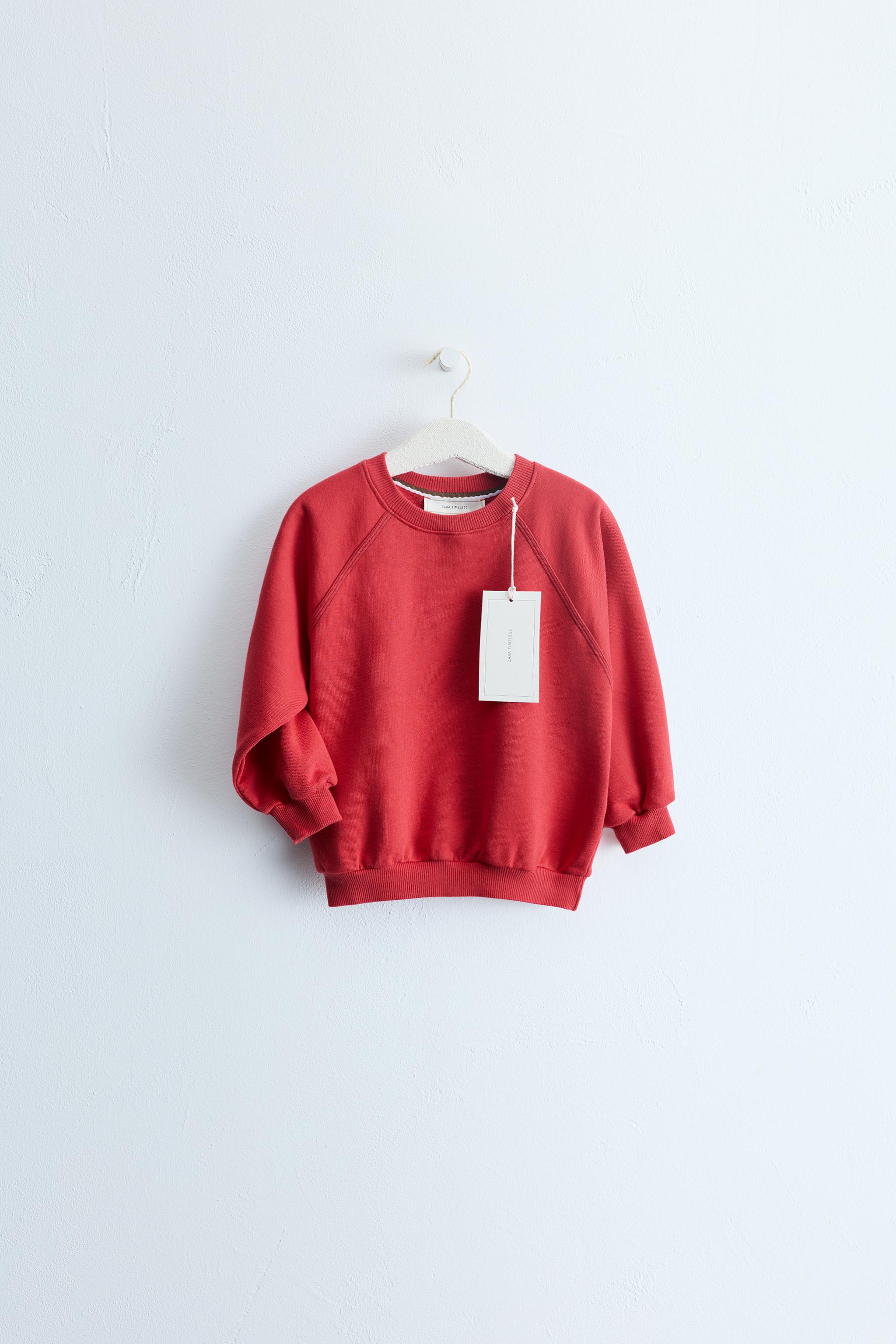 ZARA TIMELESS - PLAIN SWEATSHIRT — Red