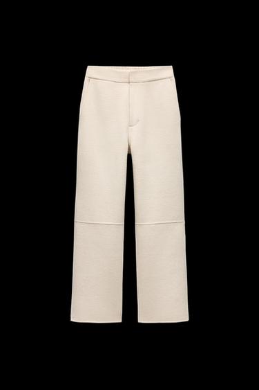 PANTALÓN MEZCLA LANA ZW COLLECTION - Crudo de Zara - Imagen 0