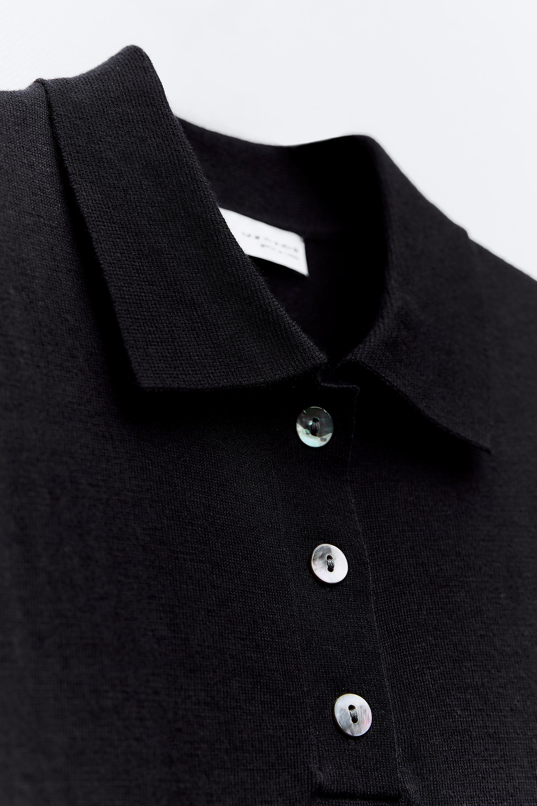 半袖ニットポロシャツ - ネイビーブルー | ZARA Japan / 日本