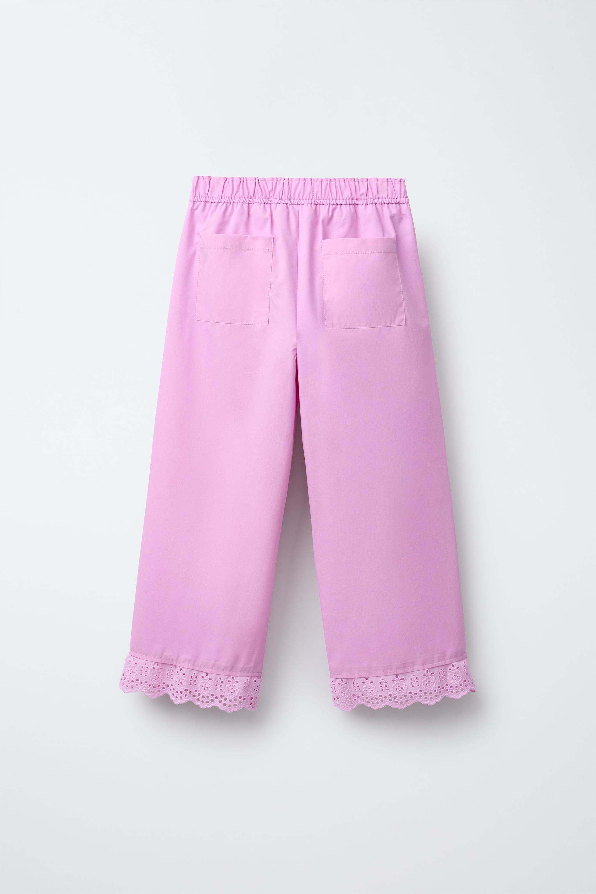 PANTALON DROIT DENTELLE