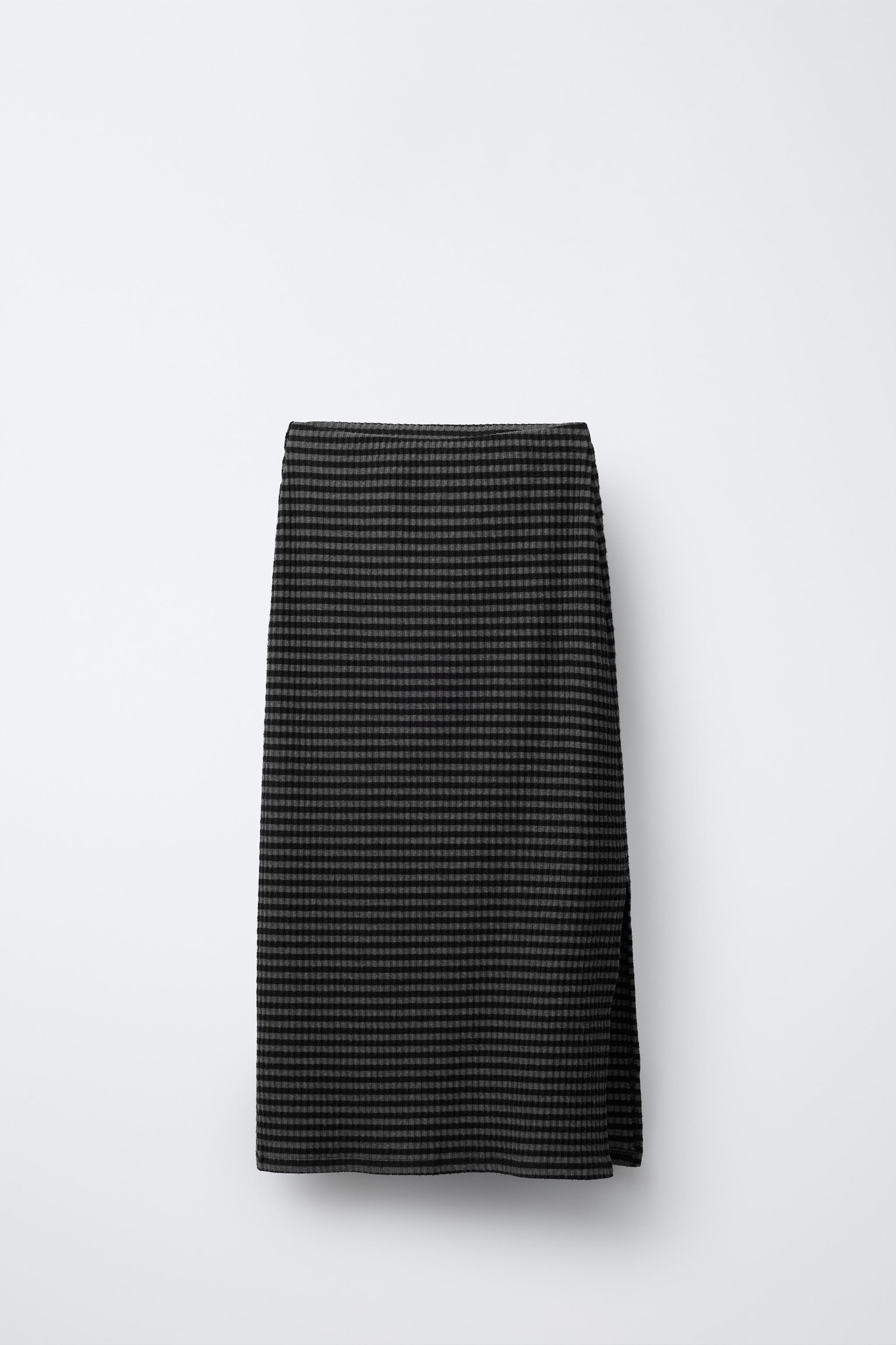 美品❤️archivio V字ストライプスカート 黒ニット 36