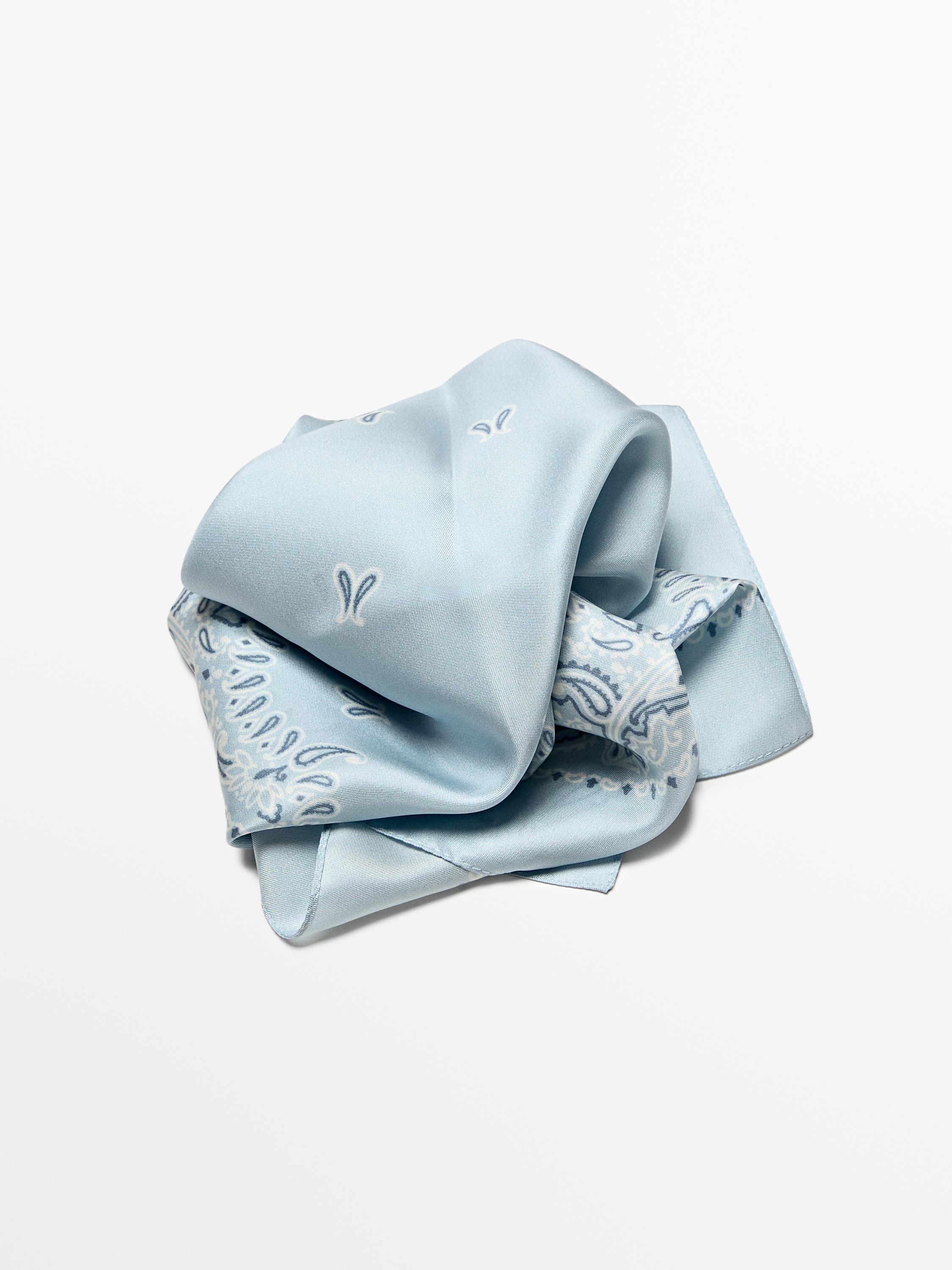 Paisley print 100% silk bandana