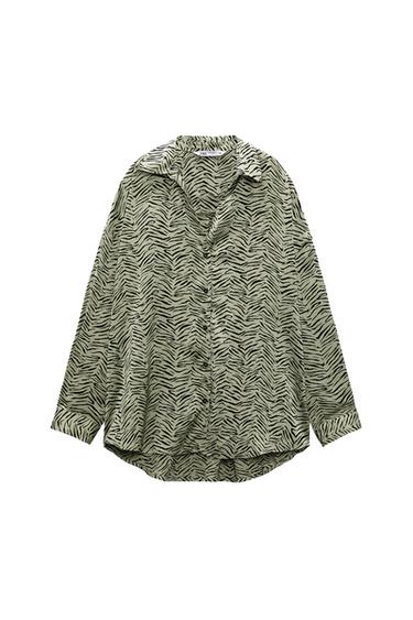 OVERSIZE ANIMAL PRINT BLOUSE