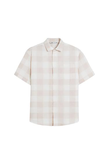 CAMISA CUADROS ALGODÓN - LINO