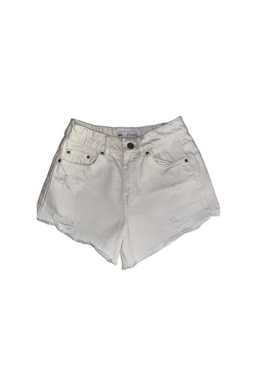WHITE DENIM SHORTS