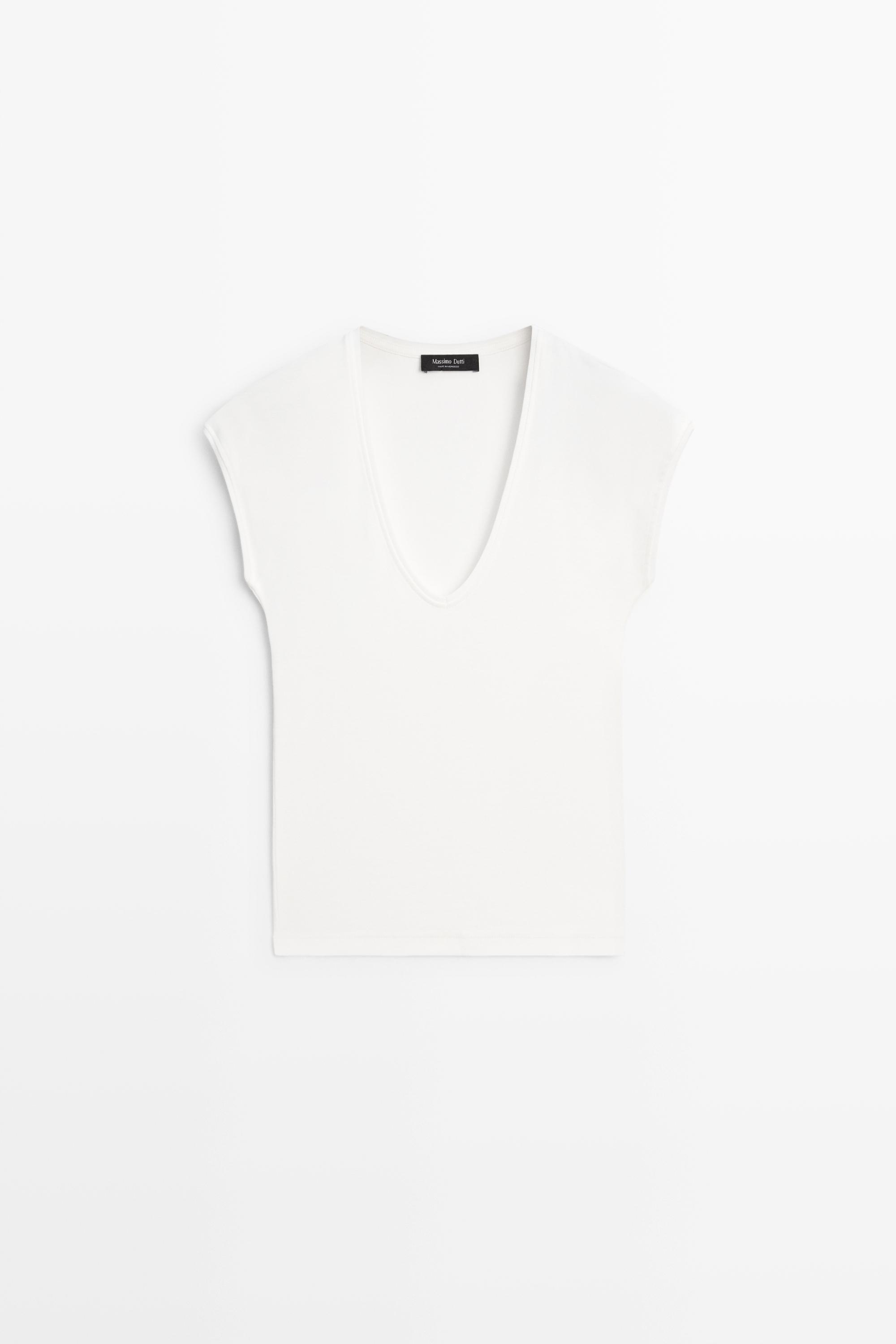 T-shirt col en V