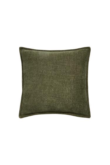 Zara TEXTURED THROW PILLOW COVER - Green