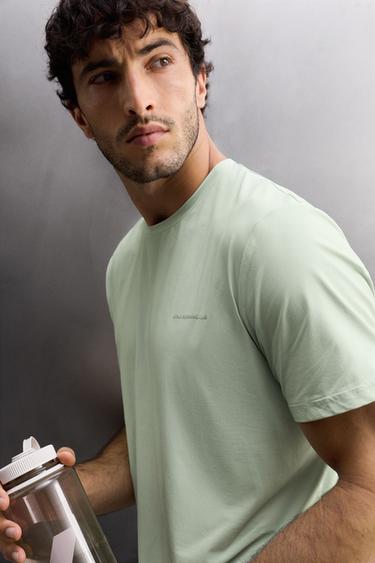 COLOUR BLOCK TECHNICAL T-SHIRT - Light blue by Zara - Image 4